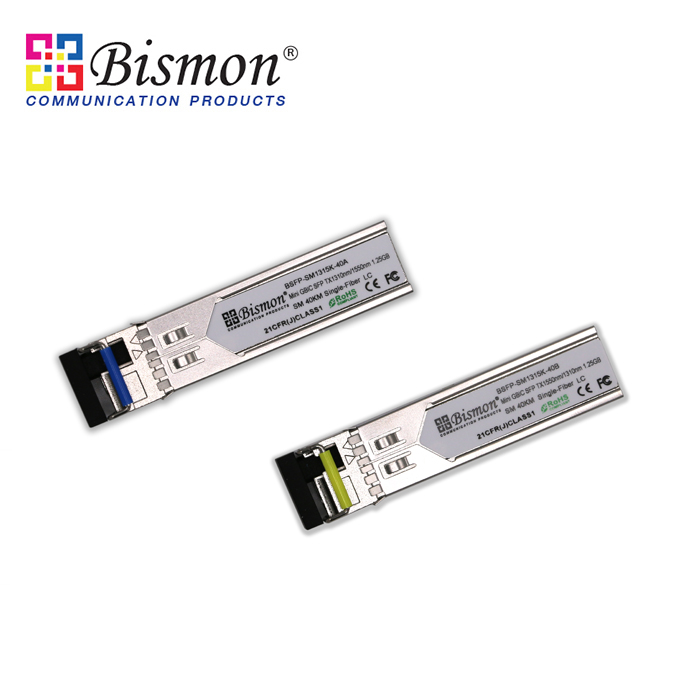 SFP transceiver module 1.25GB,3.3V,1000Base-LX,SM 40Km 1310/1550nm wavelength (Pair)